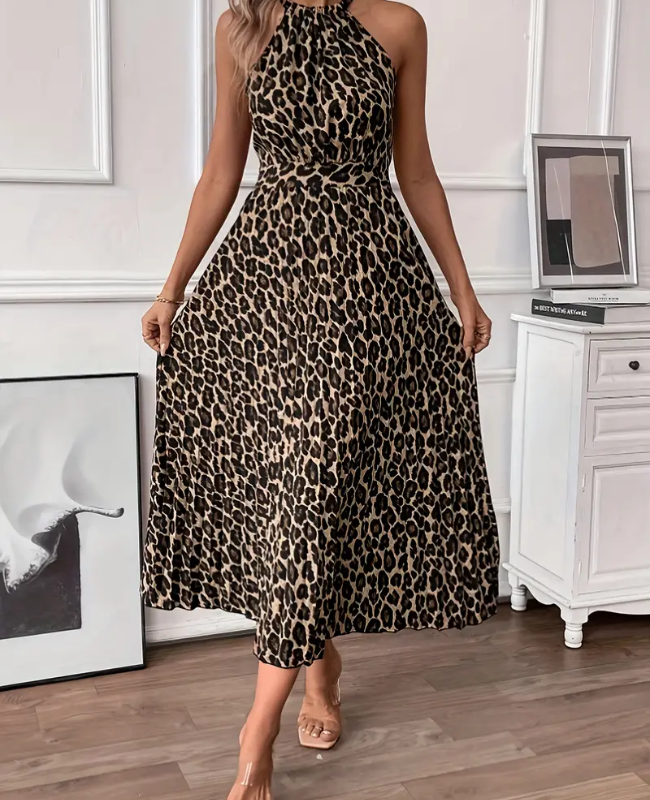 LEA CHIC – ABITO LUNGO LEOPARDATO